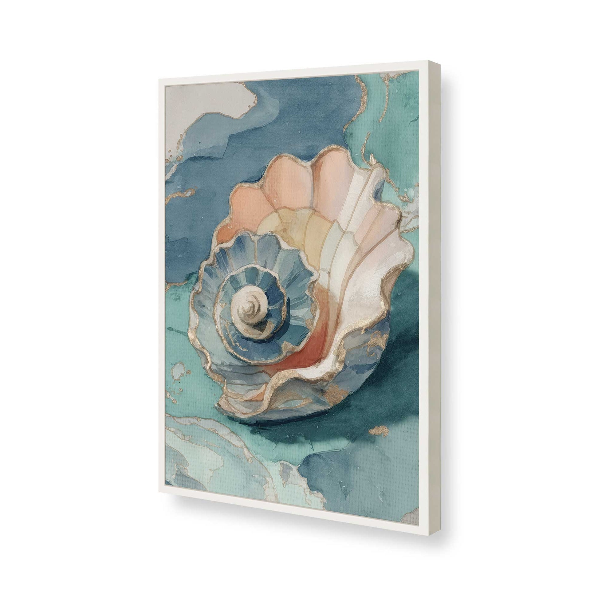 [Color:Opaque White], Picture of art in a Opaque White frame of the corner