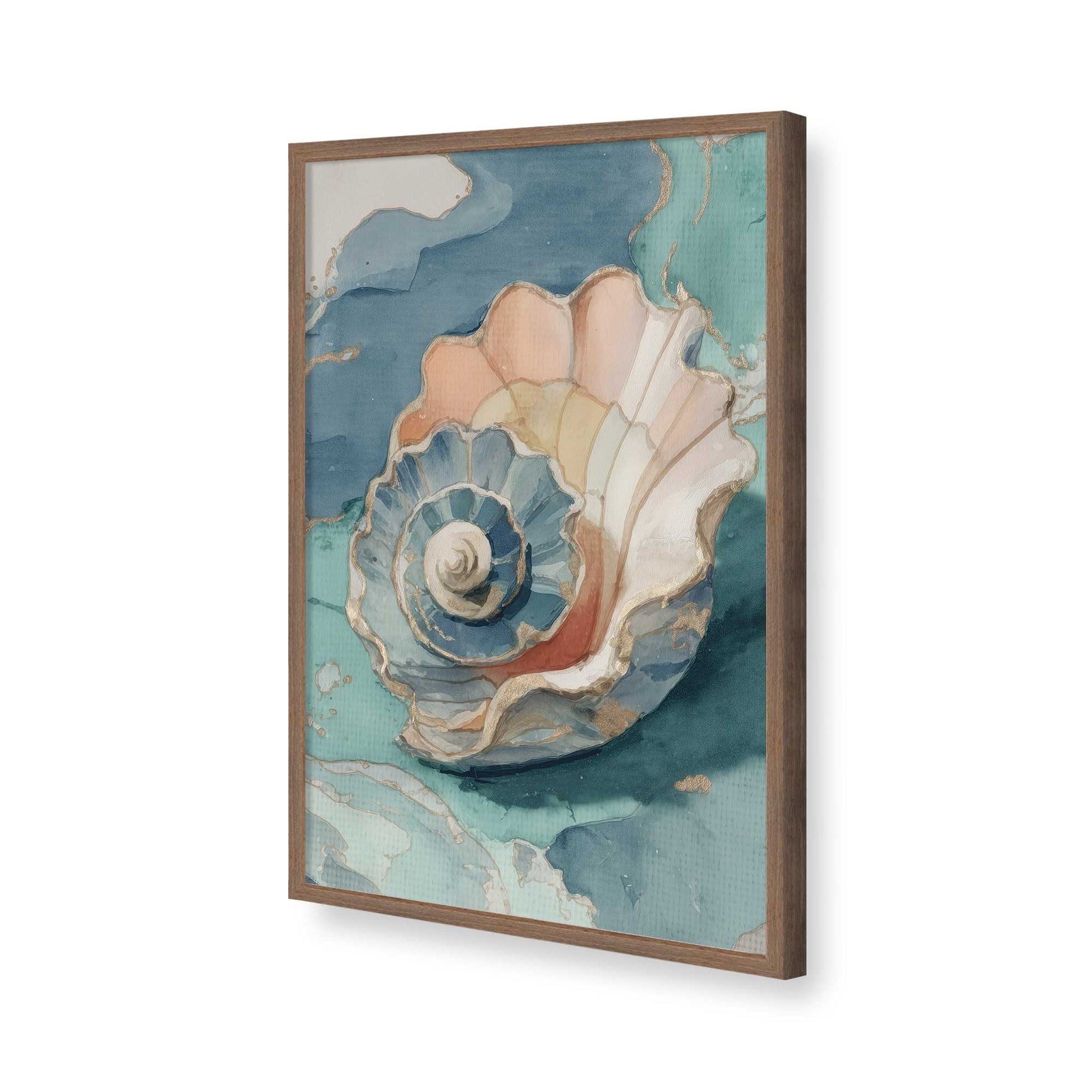 [Color:Walnut], Picture of art in a Walnut frame of the corner