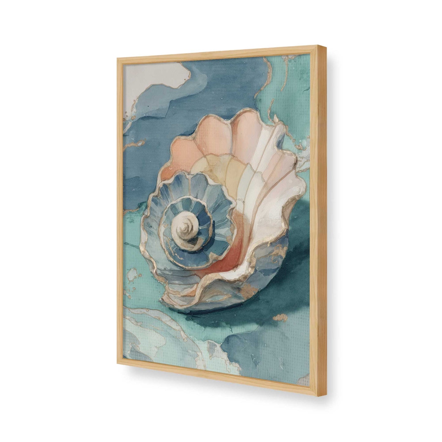 [Color:American Maple], Picture of art in a American Maple frame of the corner
