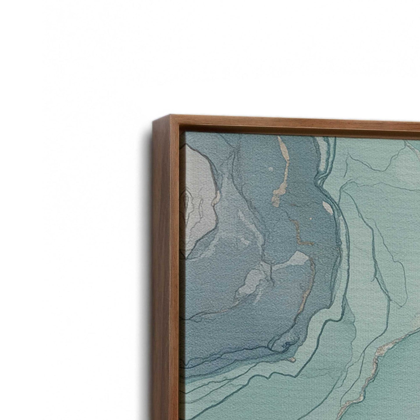 [Color:Walnut], Picture of art in a Walnut frame at an angle