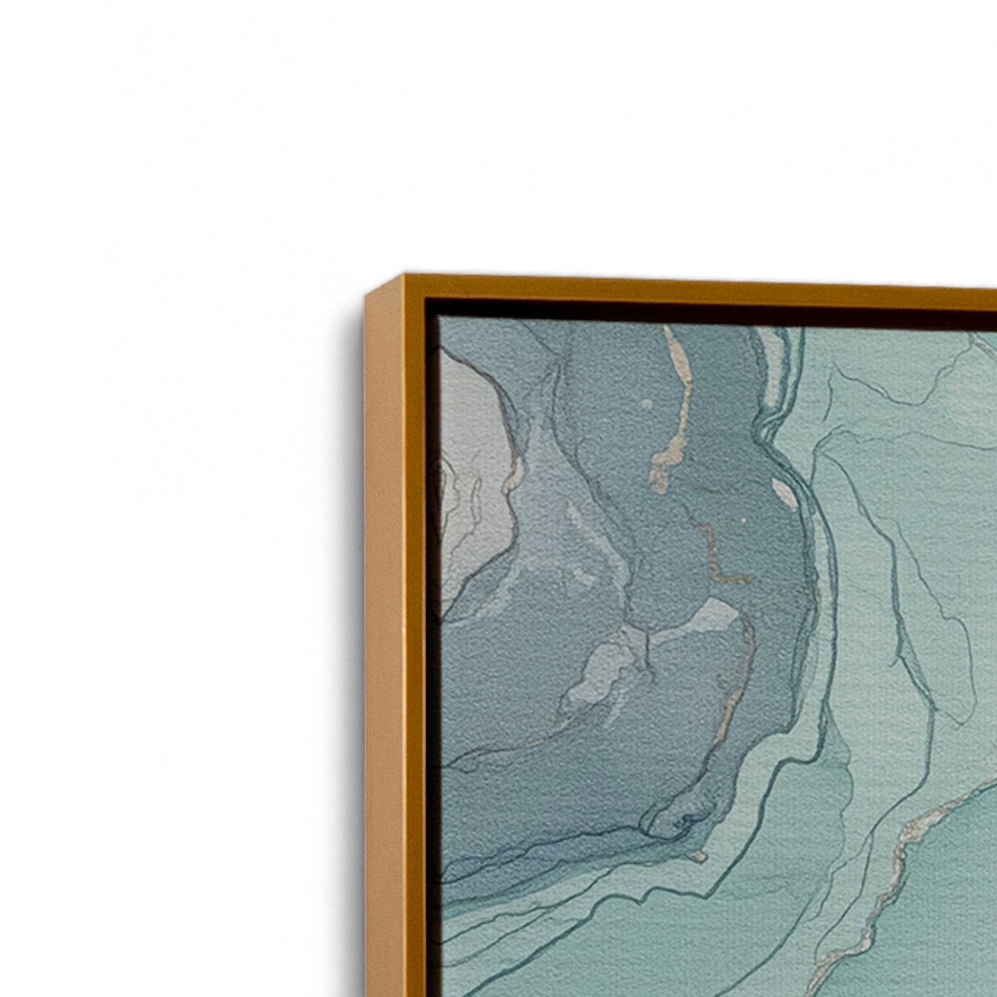 [Color:Polished Gold], Picture of art in a Polished Gold frame at an angle