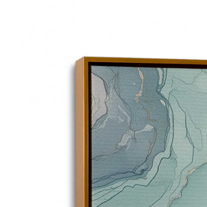 [Color:Polished Gold], Picture of art in a Polished Gold frame at an angle
