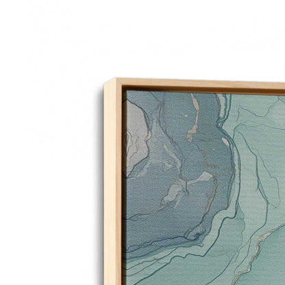 [Color:American Maple], Picture of art in a American Maple frame at an angle