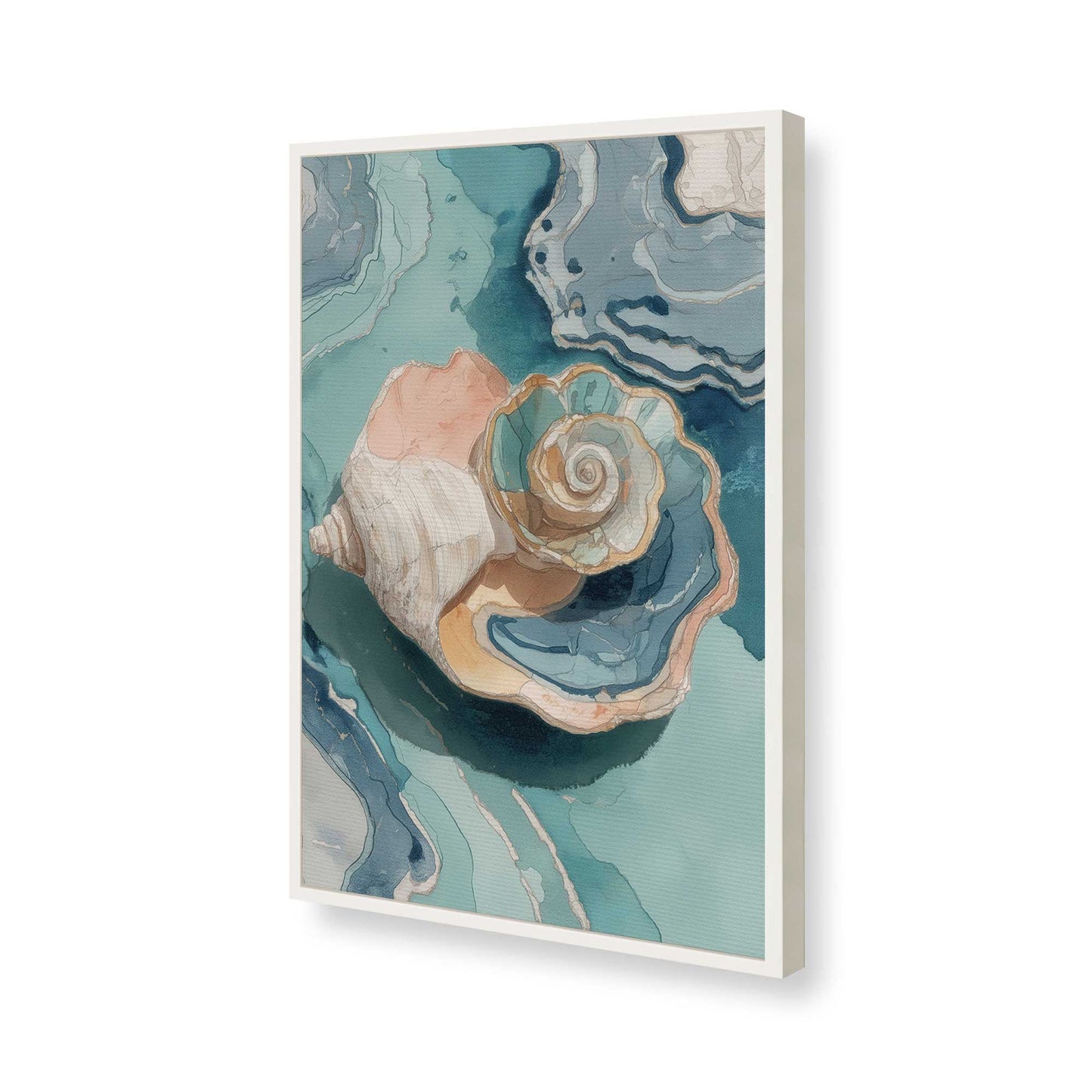 [Color:Opaque White], Picture of art in a Opaque White frame of the corner
