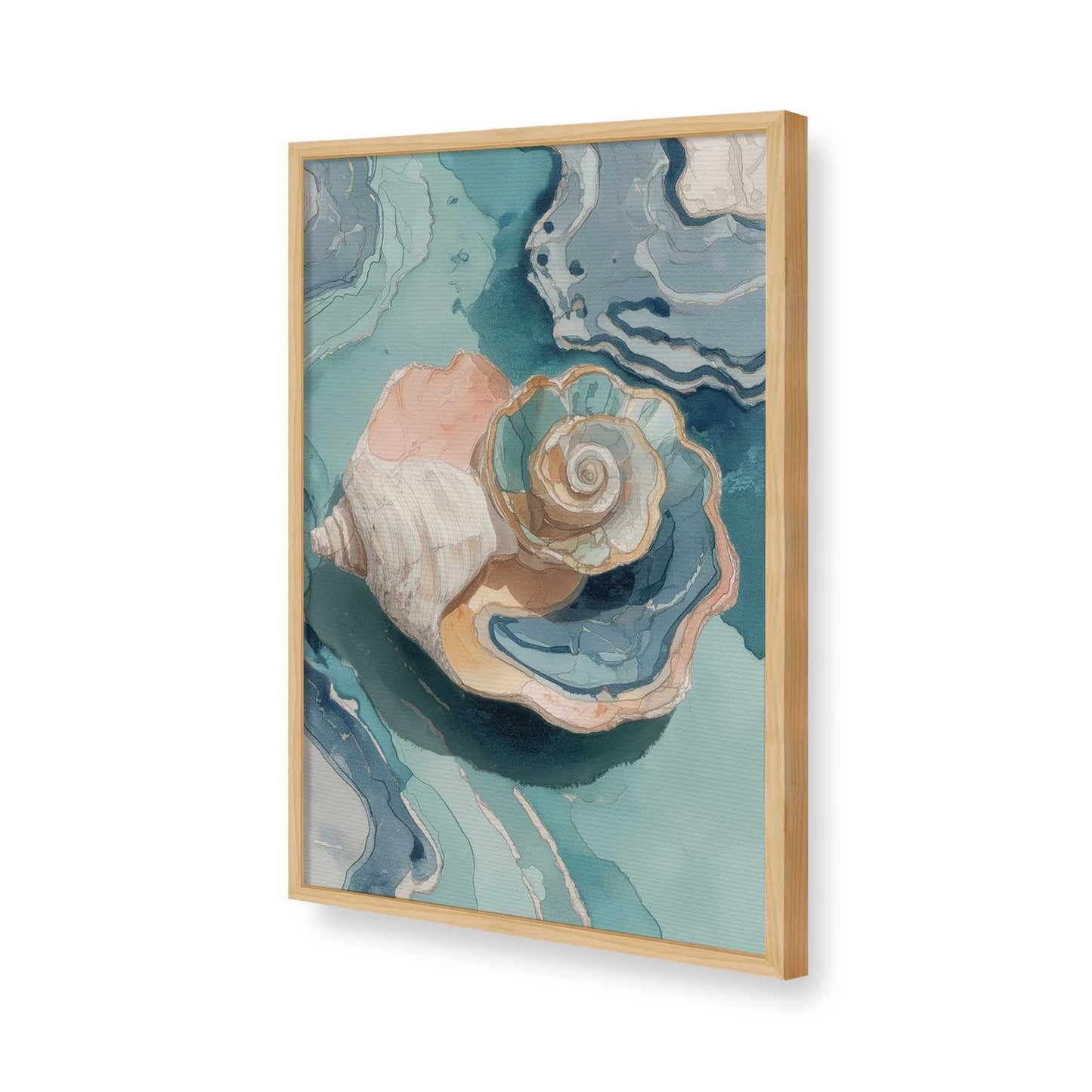 [Color:American Maple], Picture of art in a American Maple frame of the corner