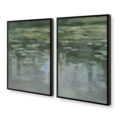 [Color:Satin Black], Picture of art in a Satin Black frame at an angle
