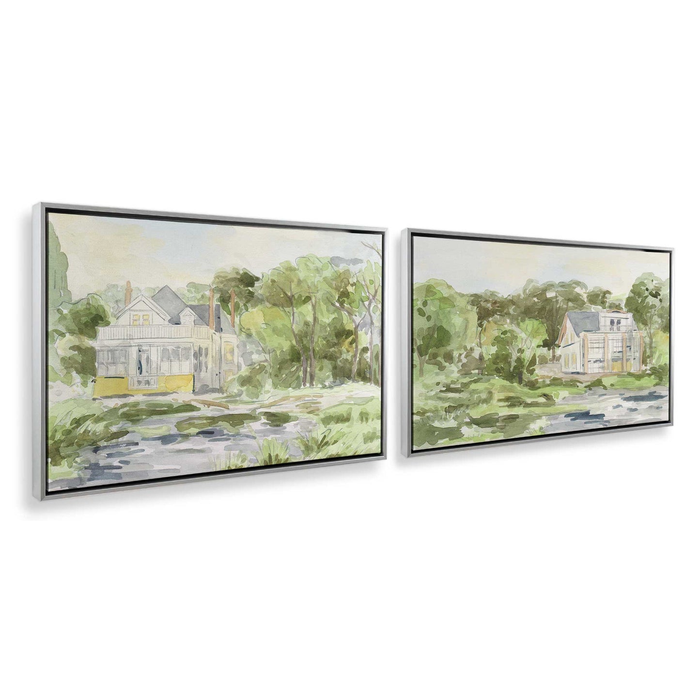 [Color:Polished Chrome], Picture of art in a Polished Chrome frame at an angle