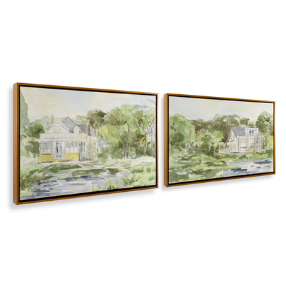 [Color:Polished Gold], Picture of art in a Polished Gold frame at an angle