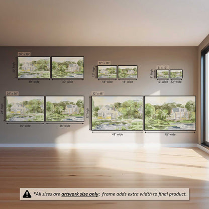 Cozy Green Escape, Set of 2 Canvas Prints