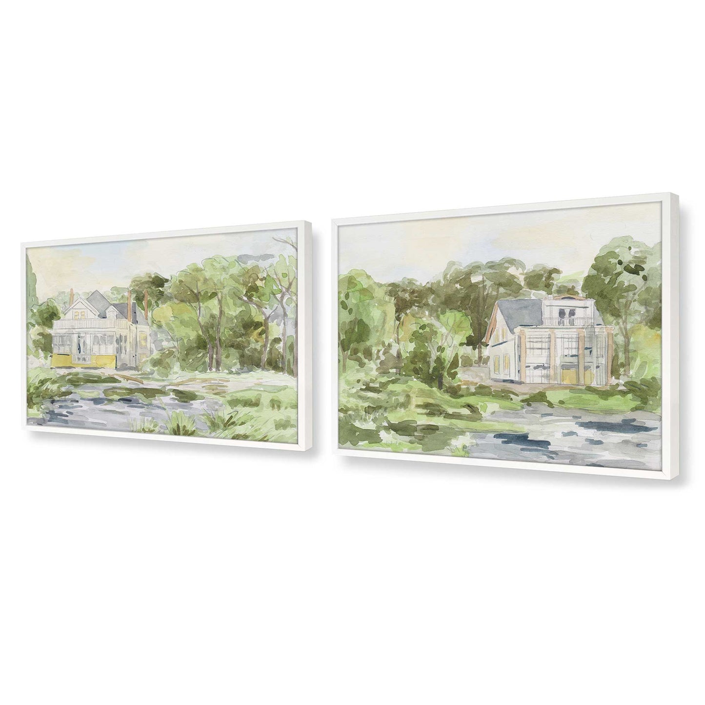[Color:Opaque White], Picture of art in a Opaque White frame at an angle