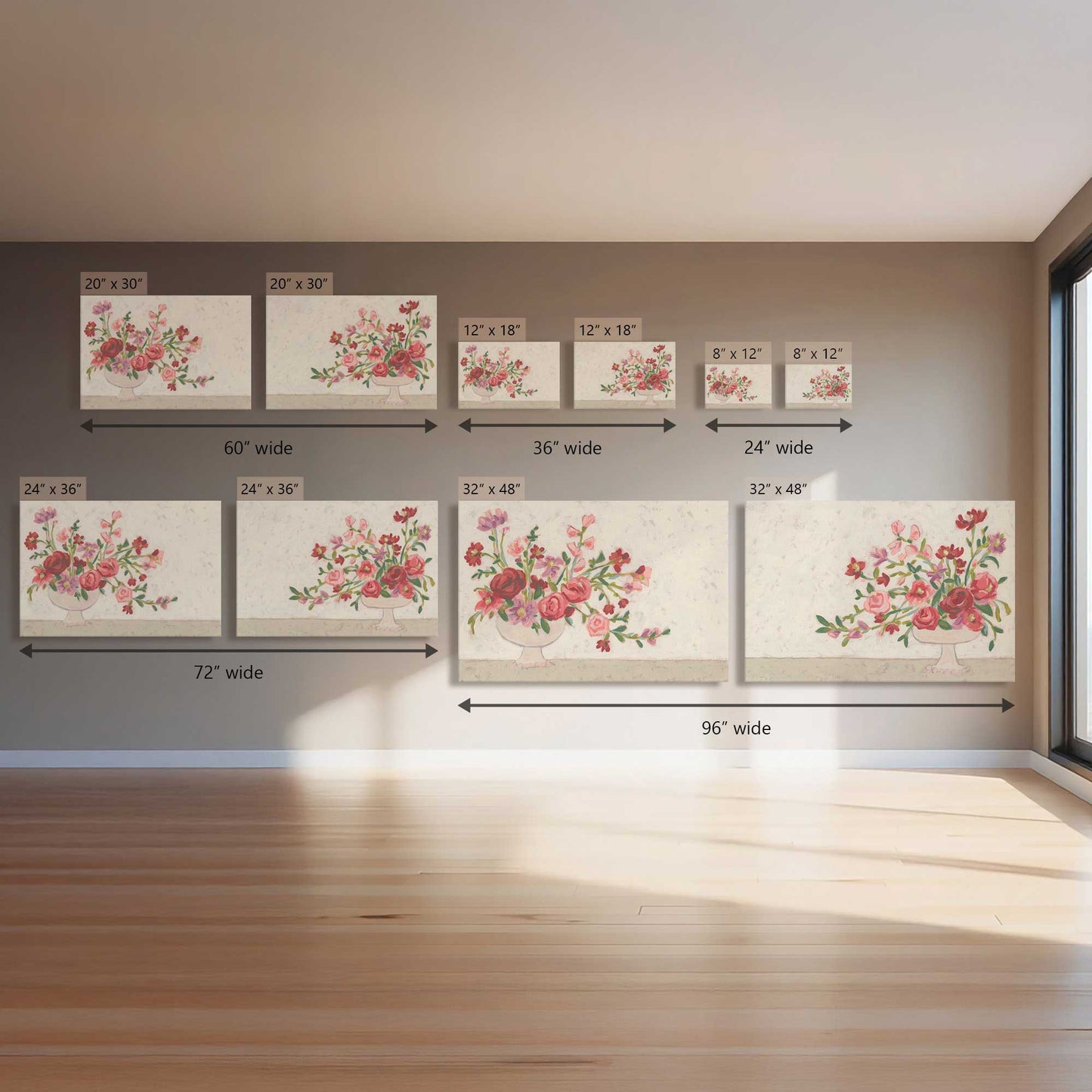 Pretty Petal Party, Set of 2 Canvas Prints