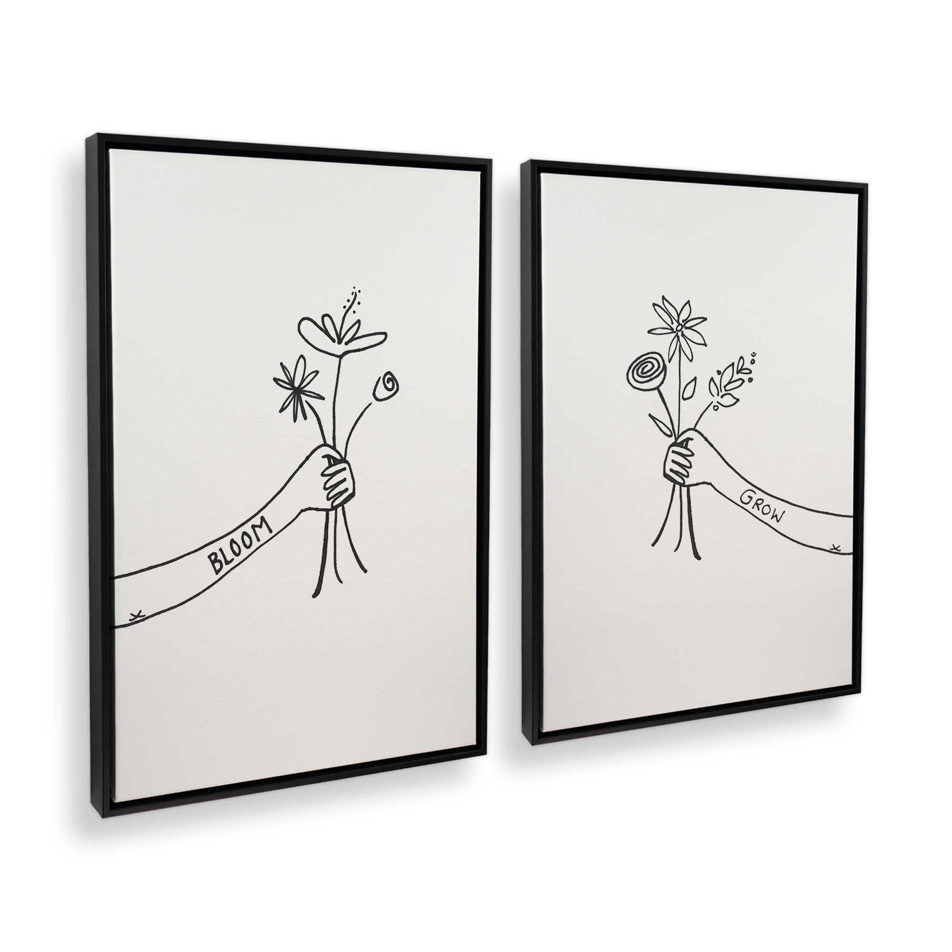 [Color:Satin Black], Picture of art in a Satin Black frame at an angle