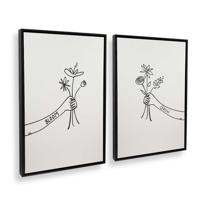 [Color:Satin Black], Picture of art in a Satin Black frame at an angle