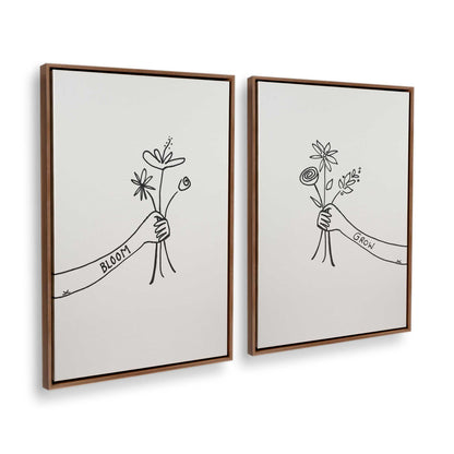 [Color:Walnut], Picture of art in a Walnut frame at an angle