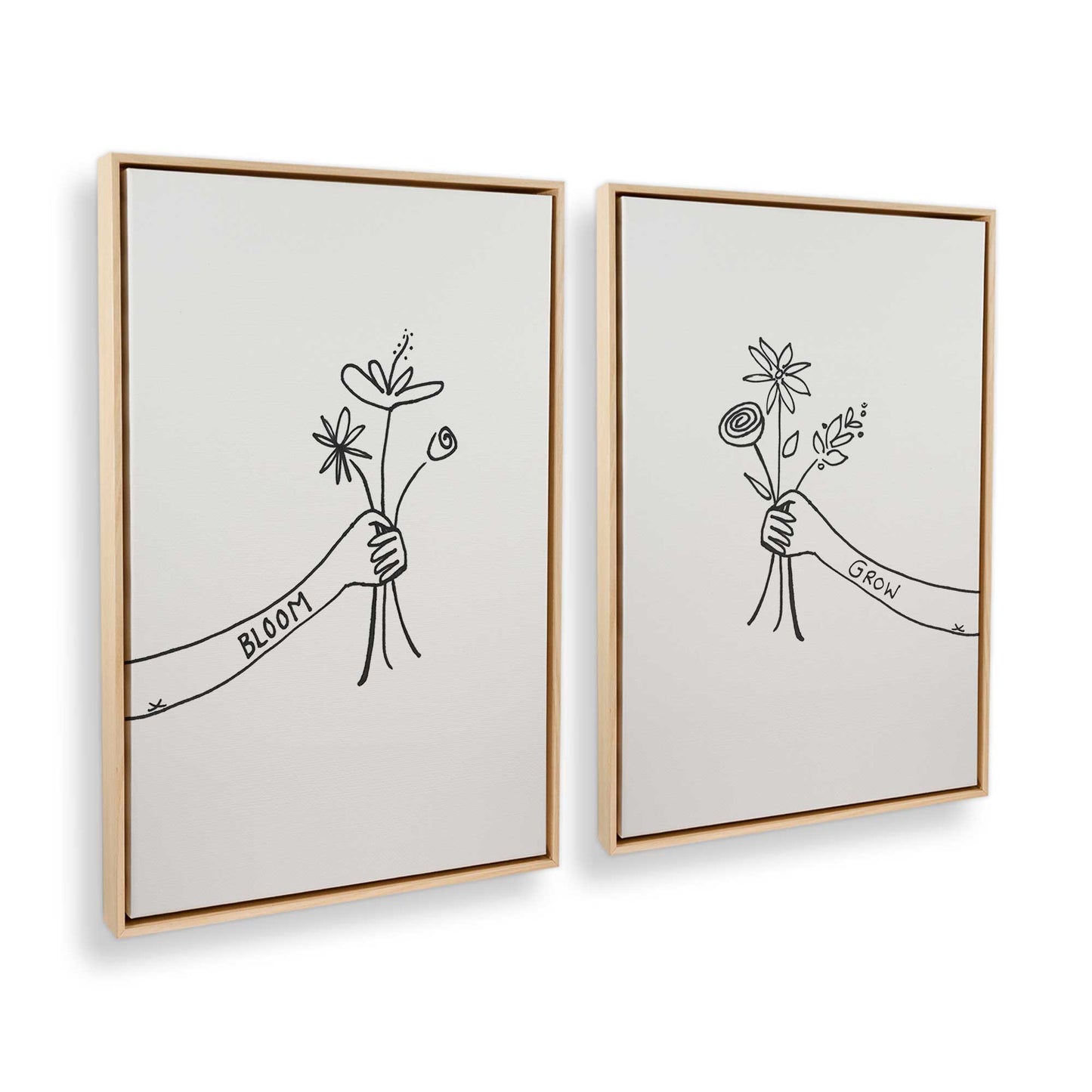 [Color:American Maple], Picture of art in a American Maple frame at an angle