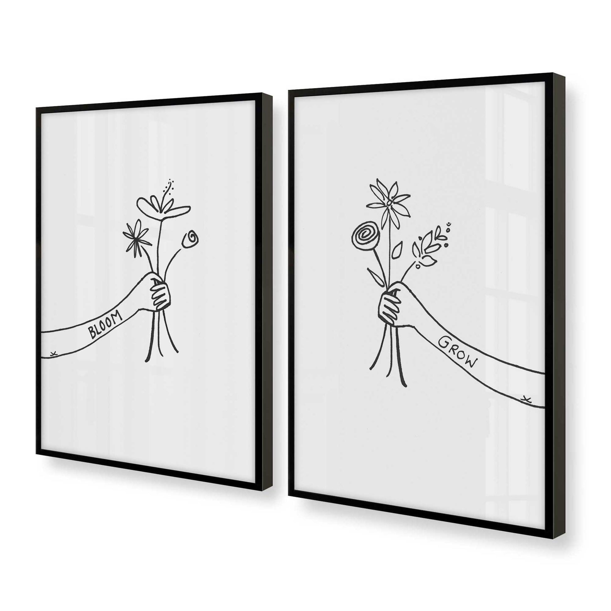 [Color:Satin Black], Picture of art in a Satin Black frame at an angle