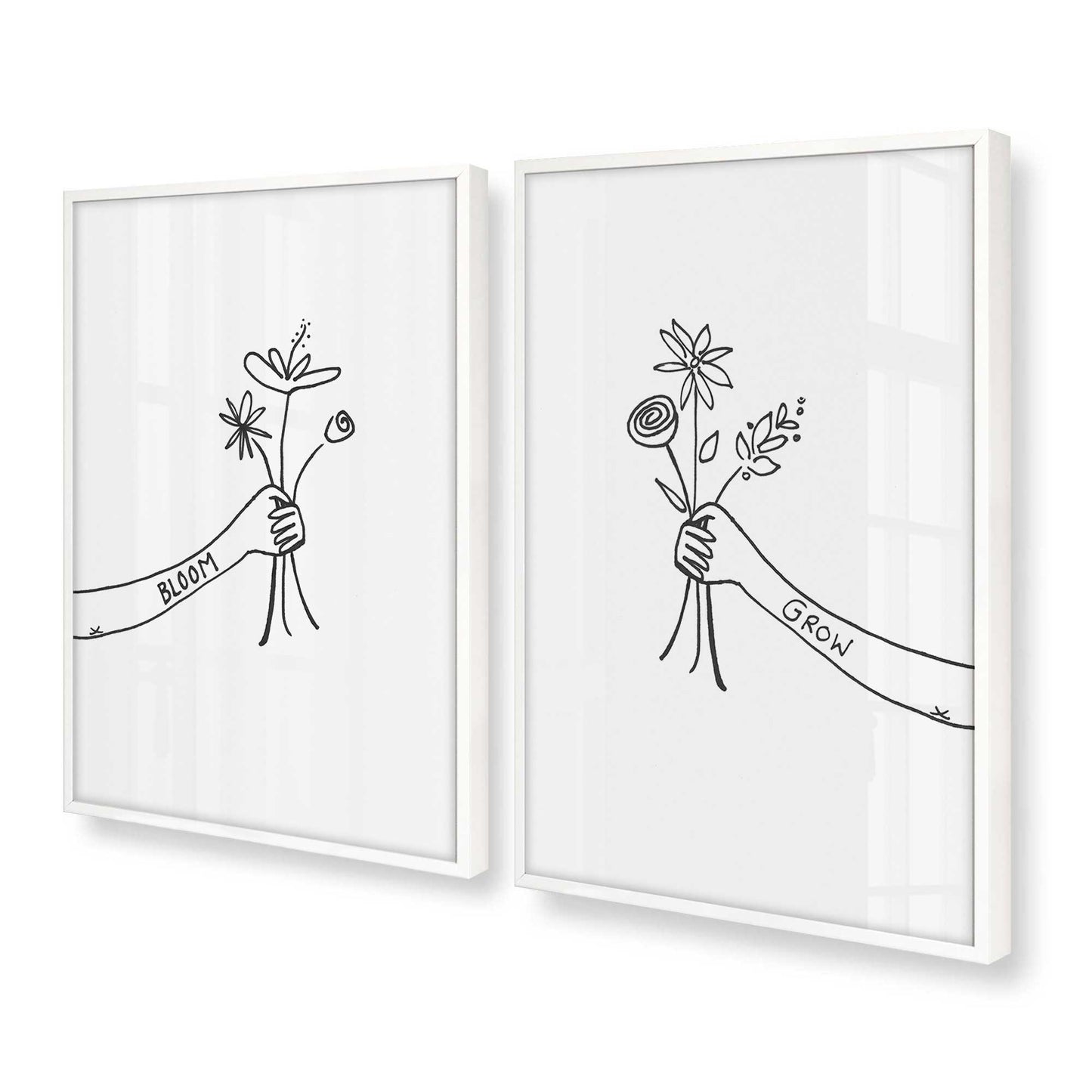 [Color:Opaque White], Picture of art in a Opaque White frame at an angle