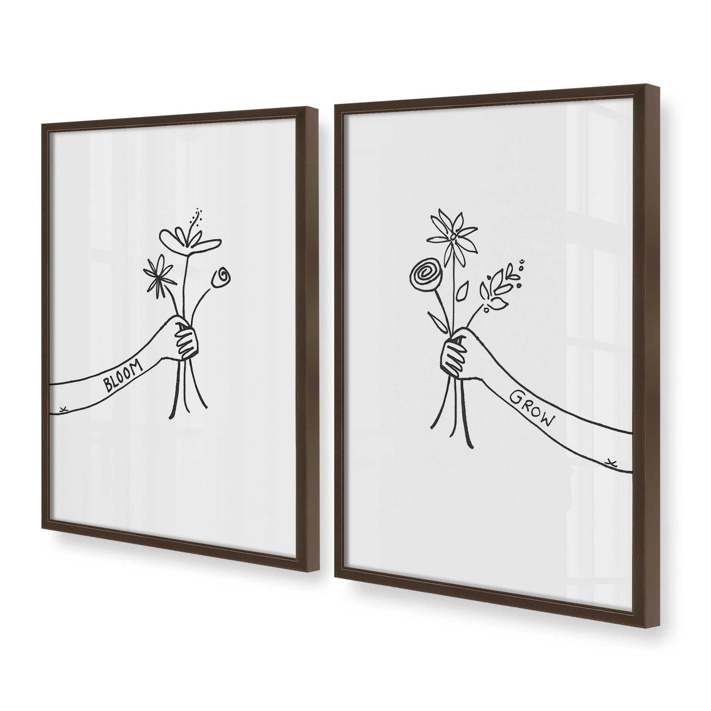[Color:Belvinder Brown], Picture of art in a Belvinder Brown frame at an angle