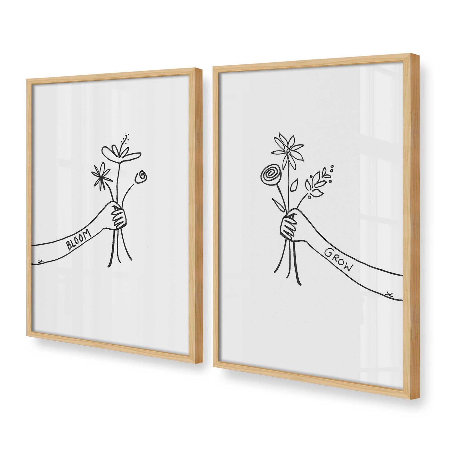 [Color:American Maple], Picture of art in a American Maple frame at an angle