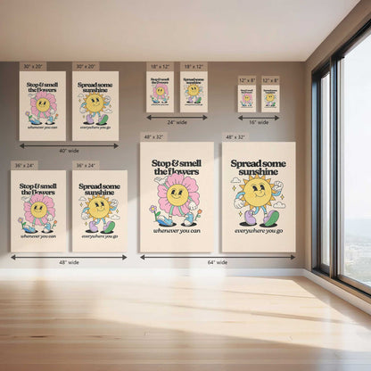 Sunshine on Repeat, Set of 2 Canvas Prints
