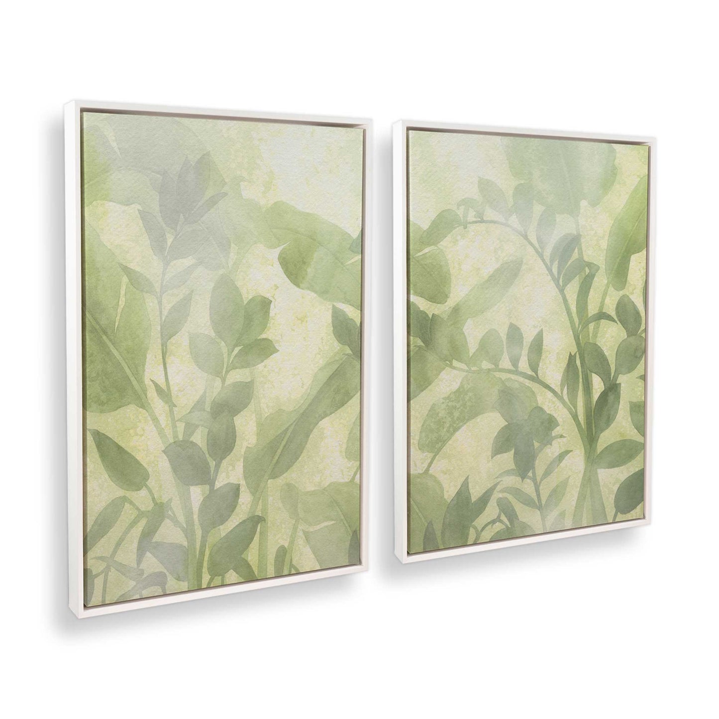 [Color:Opaque White], Picture of art in a White frame at an angle
