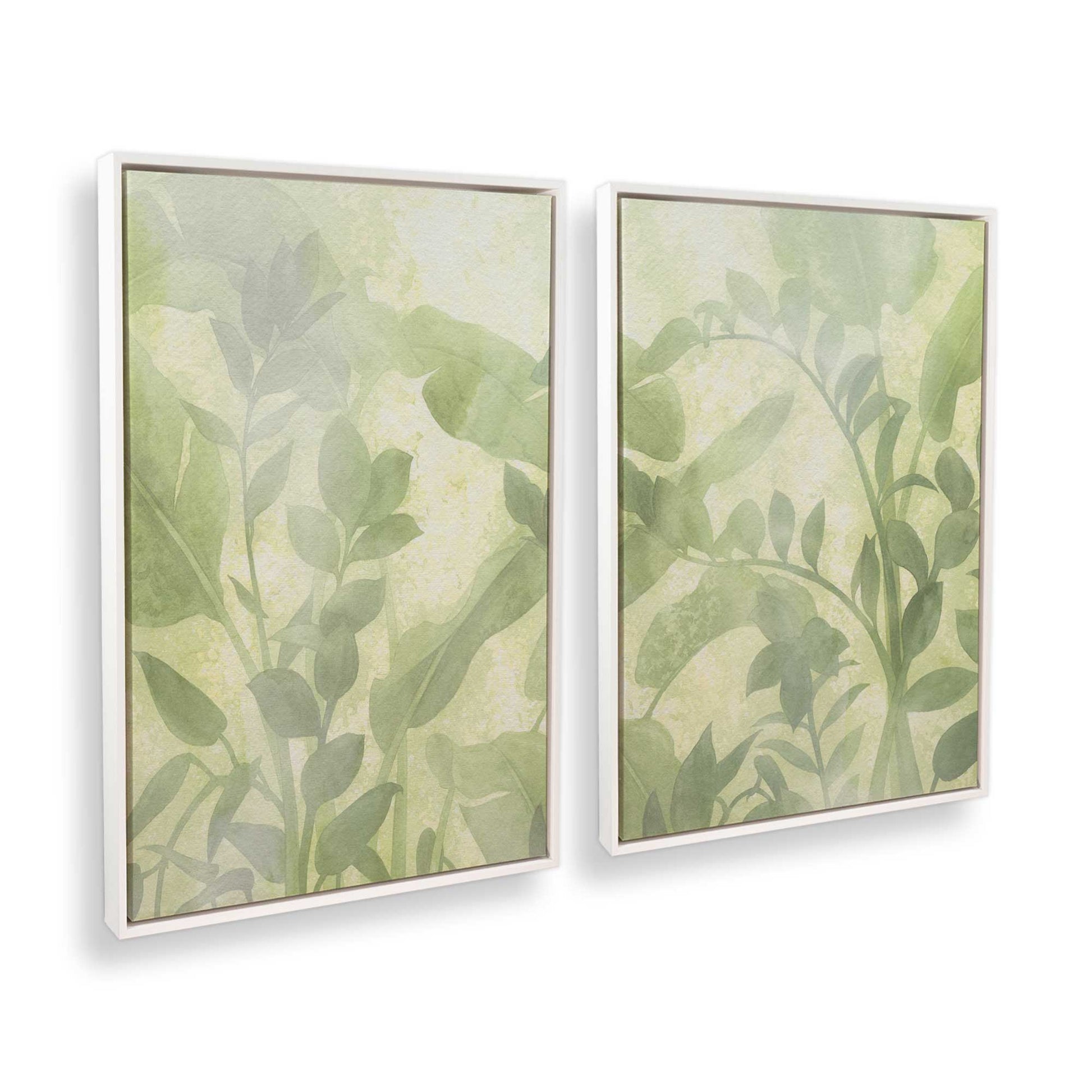 [Color:Opaque White], Picture of art in a White frame at an angle