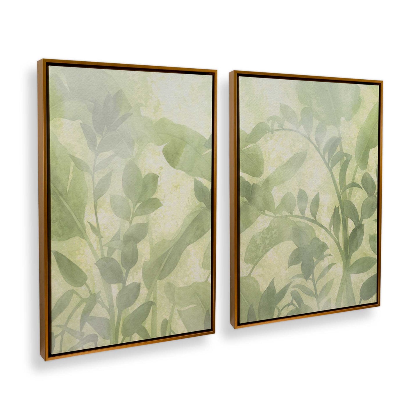 [Color:Polished Gold], Picture of art in a Polished Gold frame at an angle
