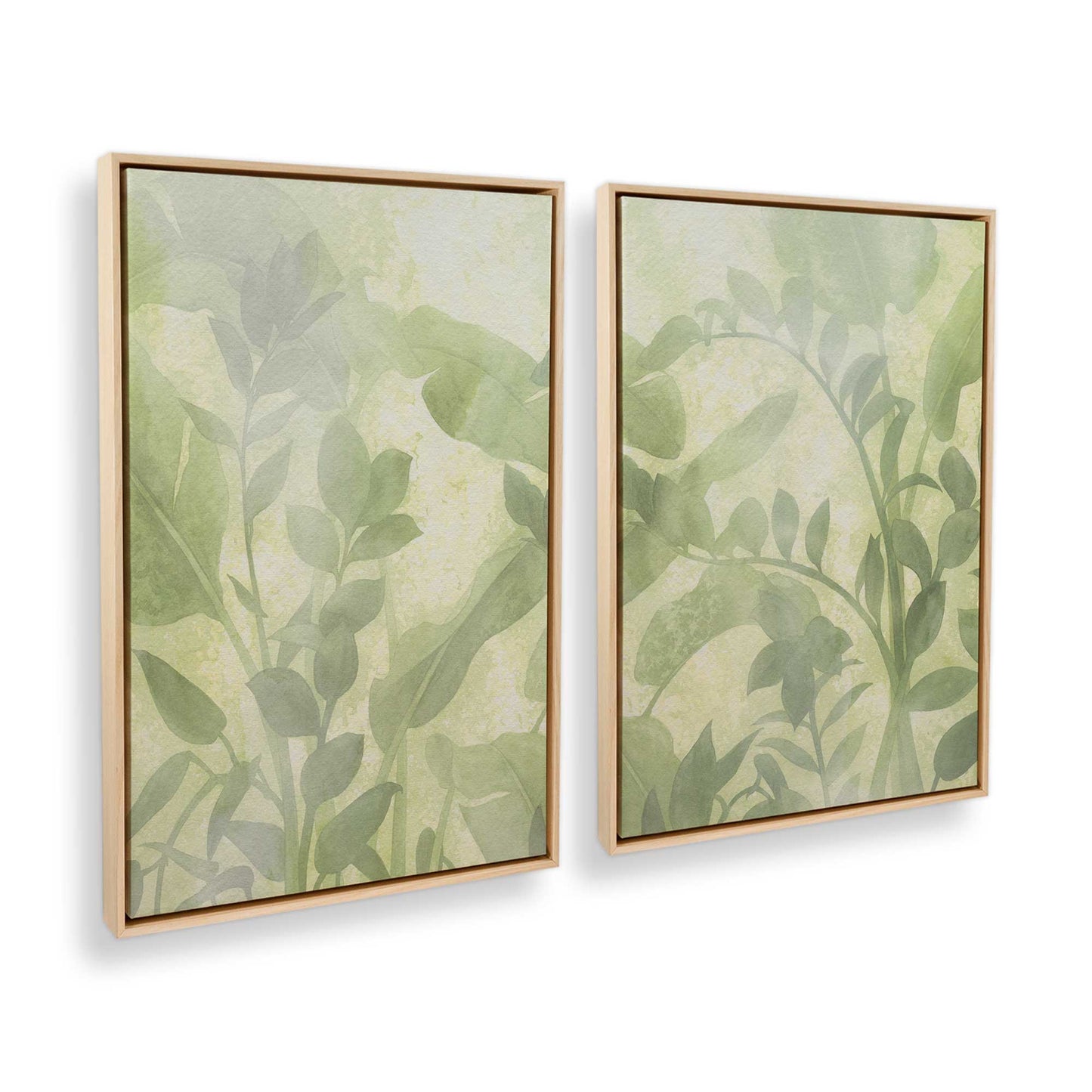 [Color:American Maple], Picture of art in a American Maple frame at an angle