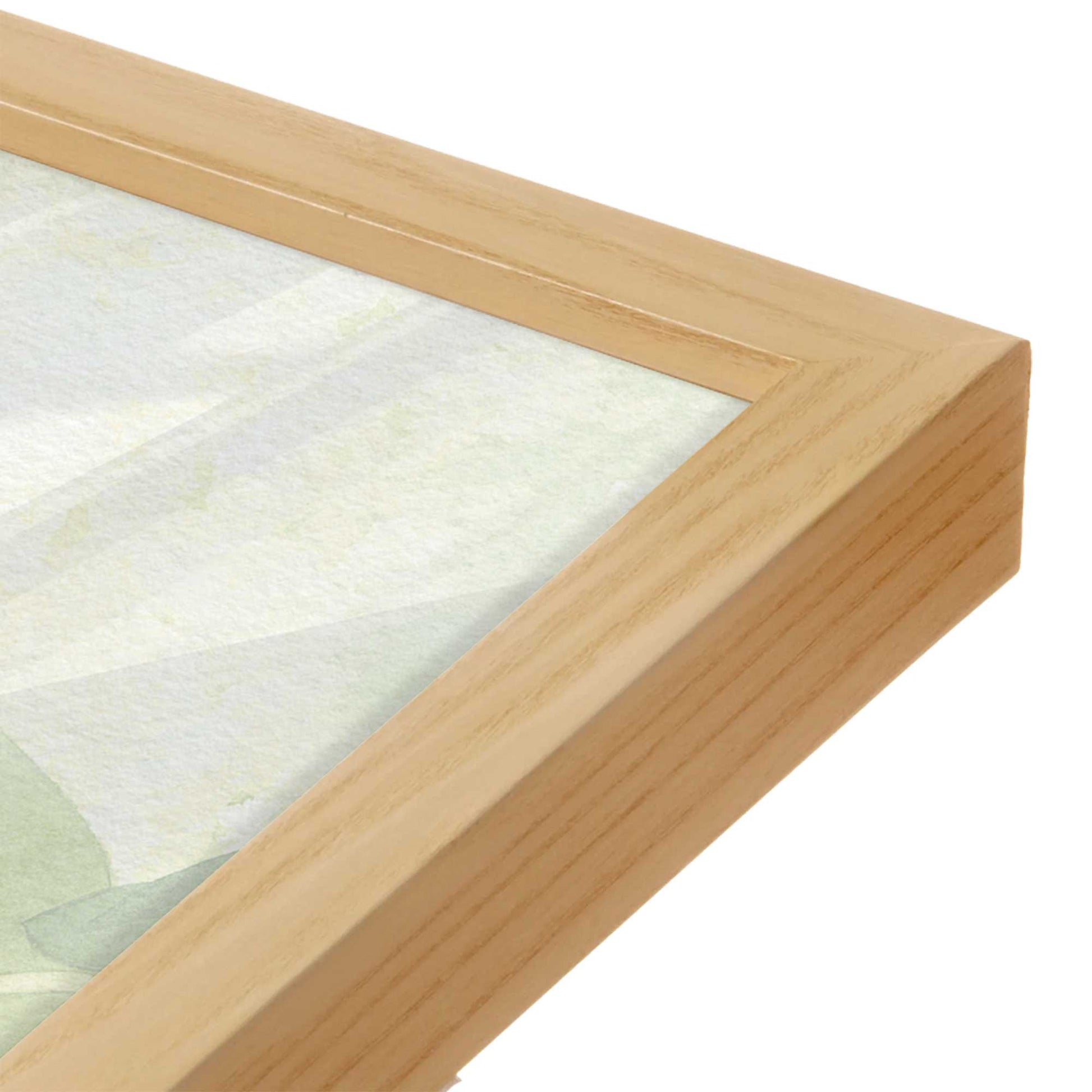 [Color:American Maple], Picture of art in a American Maple frame of the corner