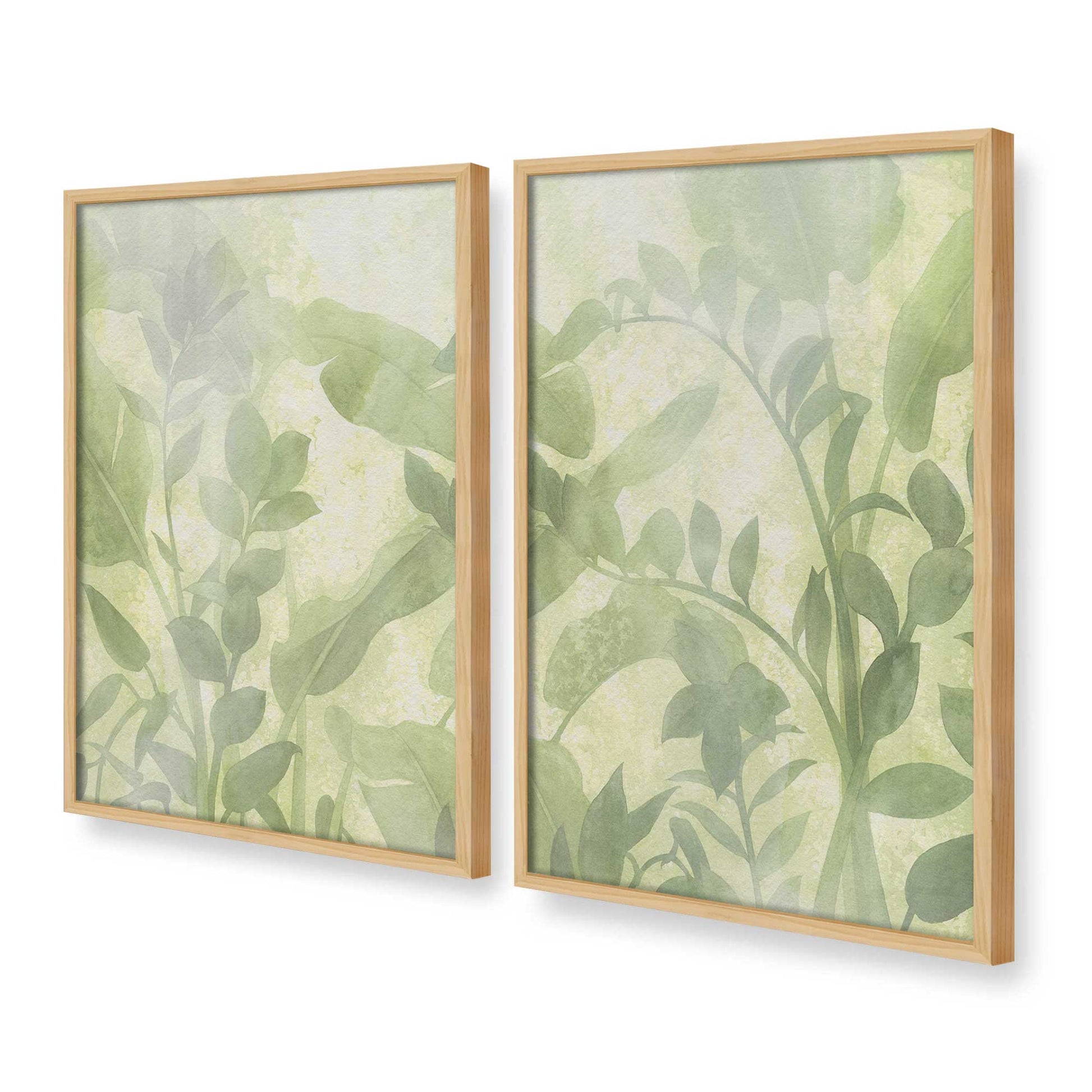 [Color:American Maple], Picture of art in a American Maple frame at an angle