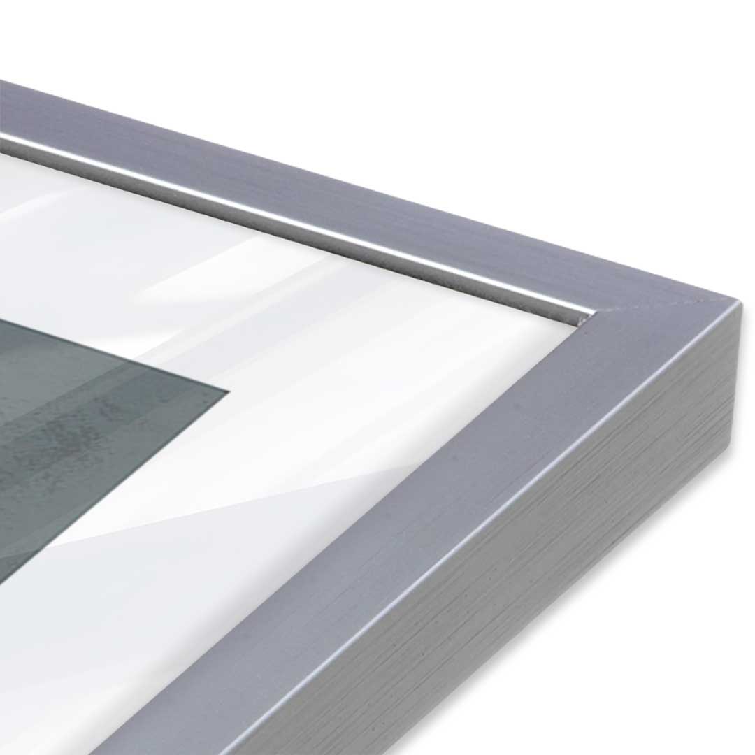 [Color:Polished Chrome], Picture of art in a Polished Chrome frame of the corner
