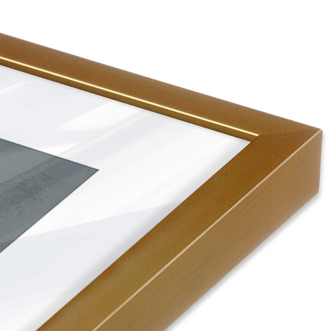 [Color:Polished Gold], Picture of art in a Polished Gold frame of the corner