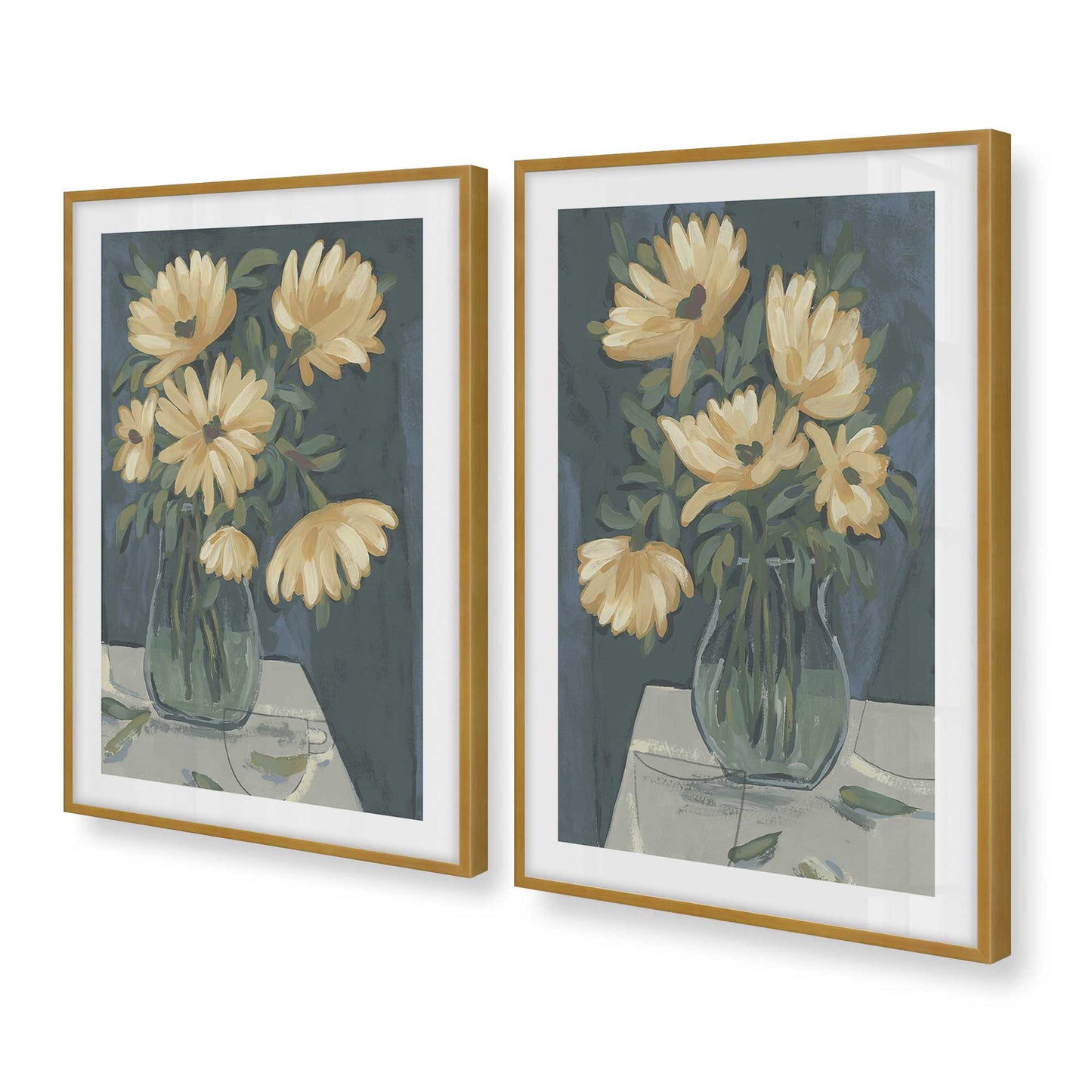 [Color:Polished Gold], Picture of art in a Polished Gold frame at an angle