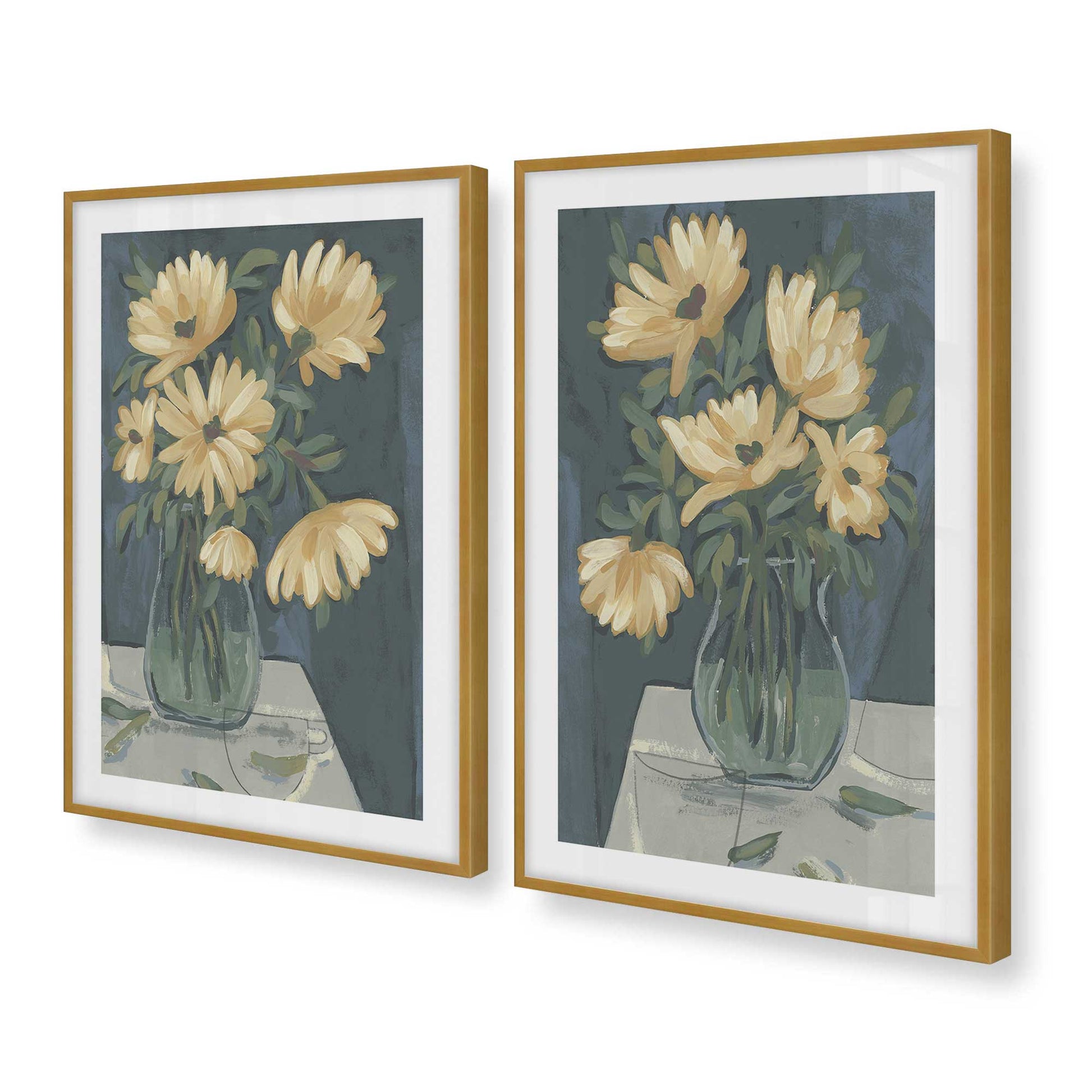 [Color:Polished Gold], Picture of art in a Polished Gold frame at an angle