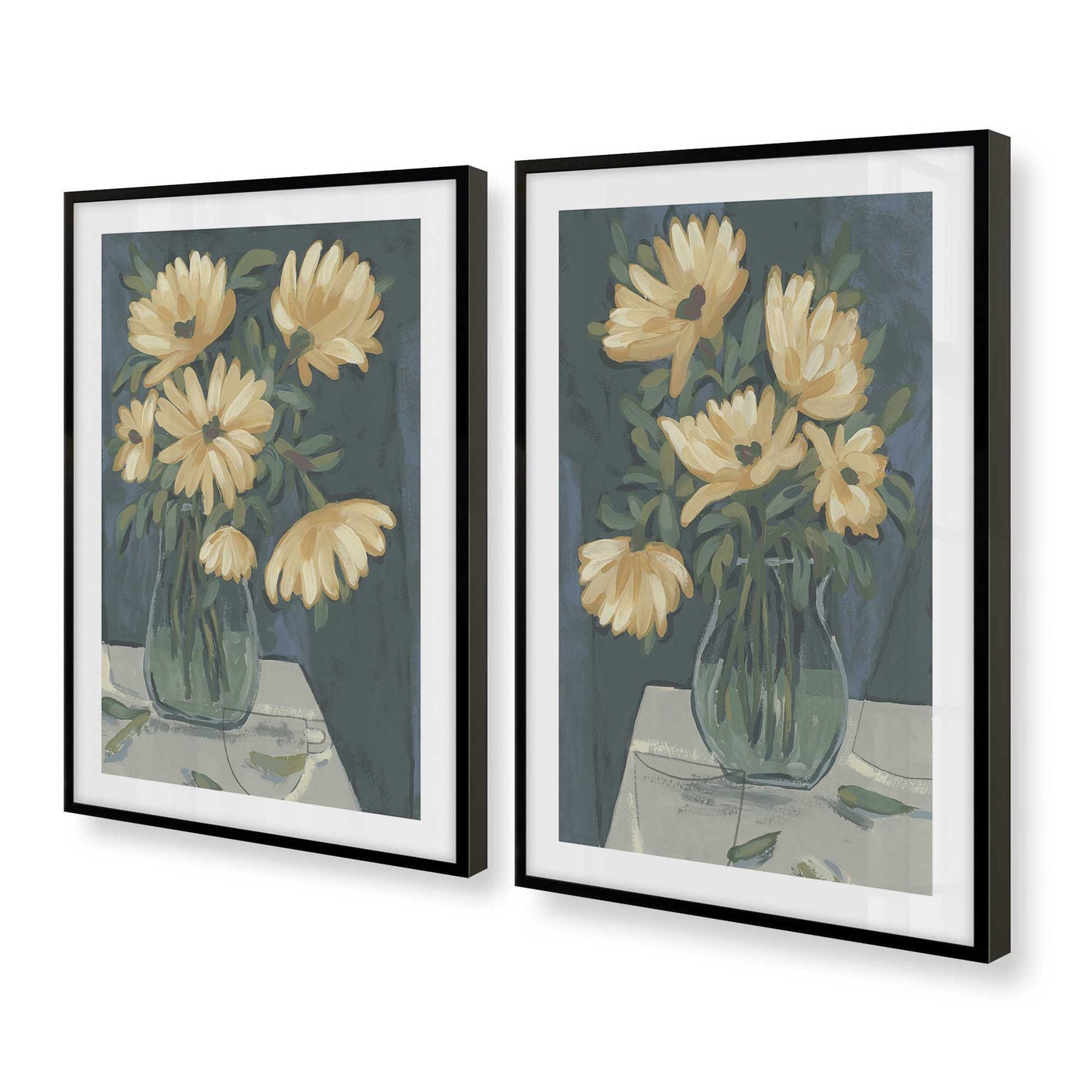 [Color:Satin Black], Picture of art in a Satin Black frame at an angle