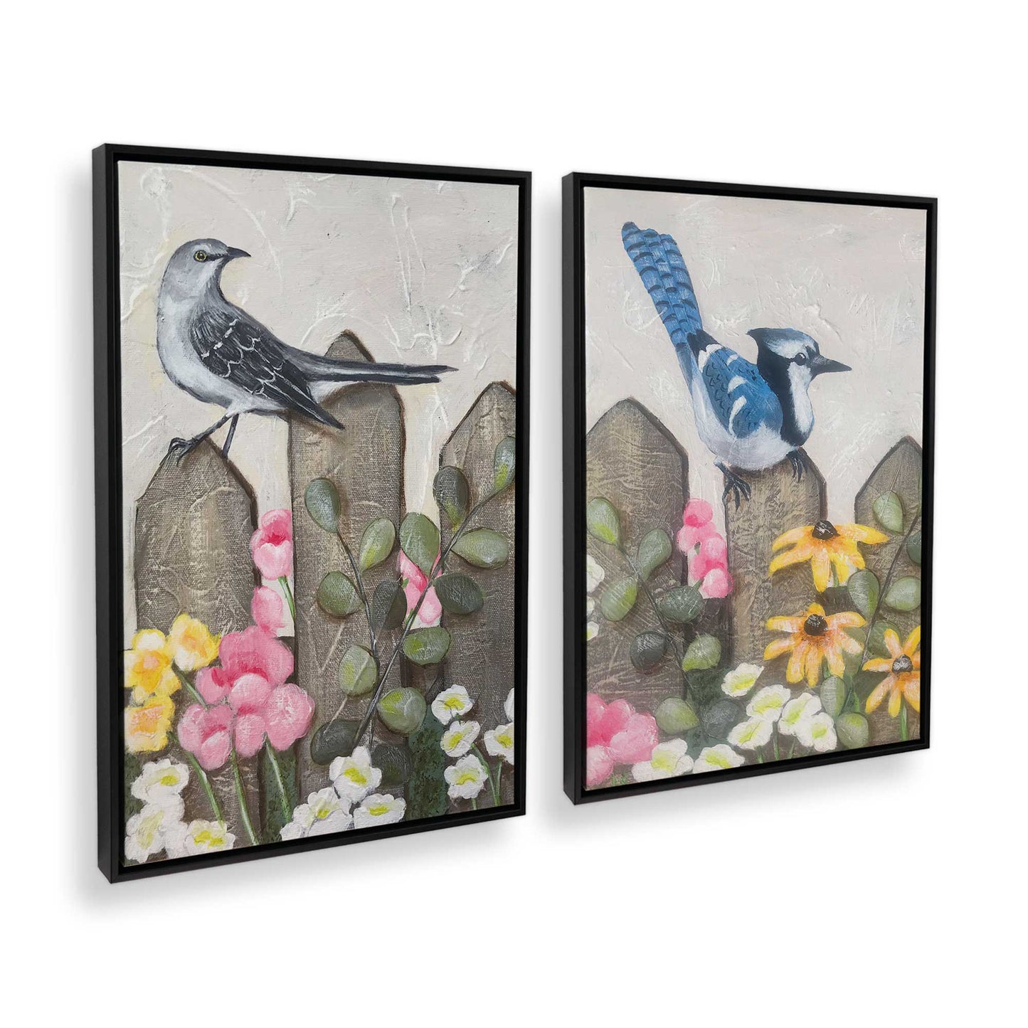 [Color:Satin Black], Picture of art in a Satin Black frame at an angle