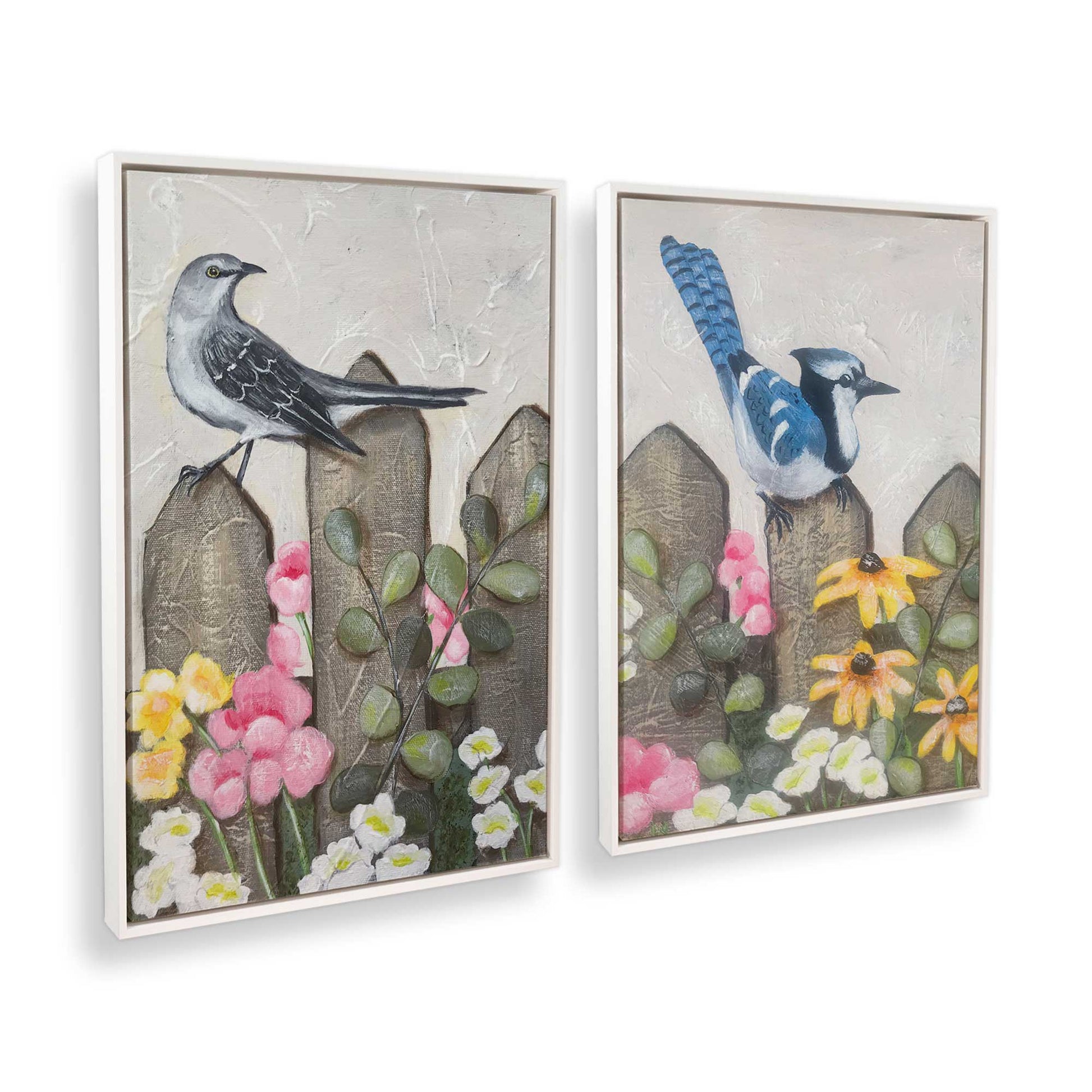 [Color:Opaque White], Picture of art in a White frame at an angle