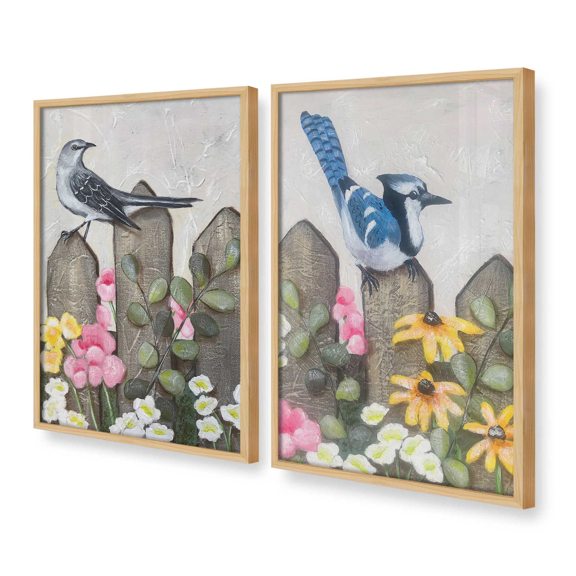 [Color:American Maple], Picture of art in a American Maple frame at an angle