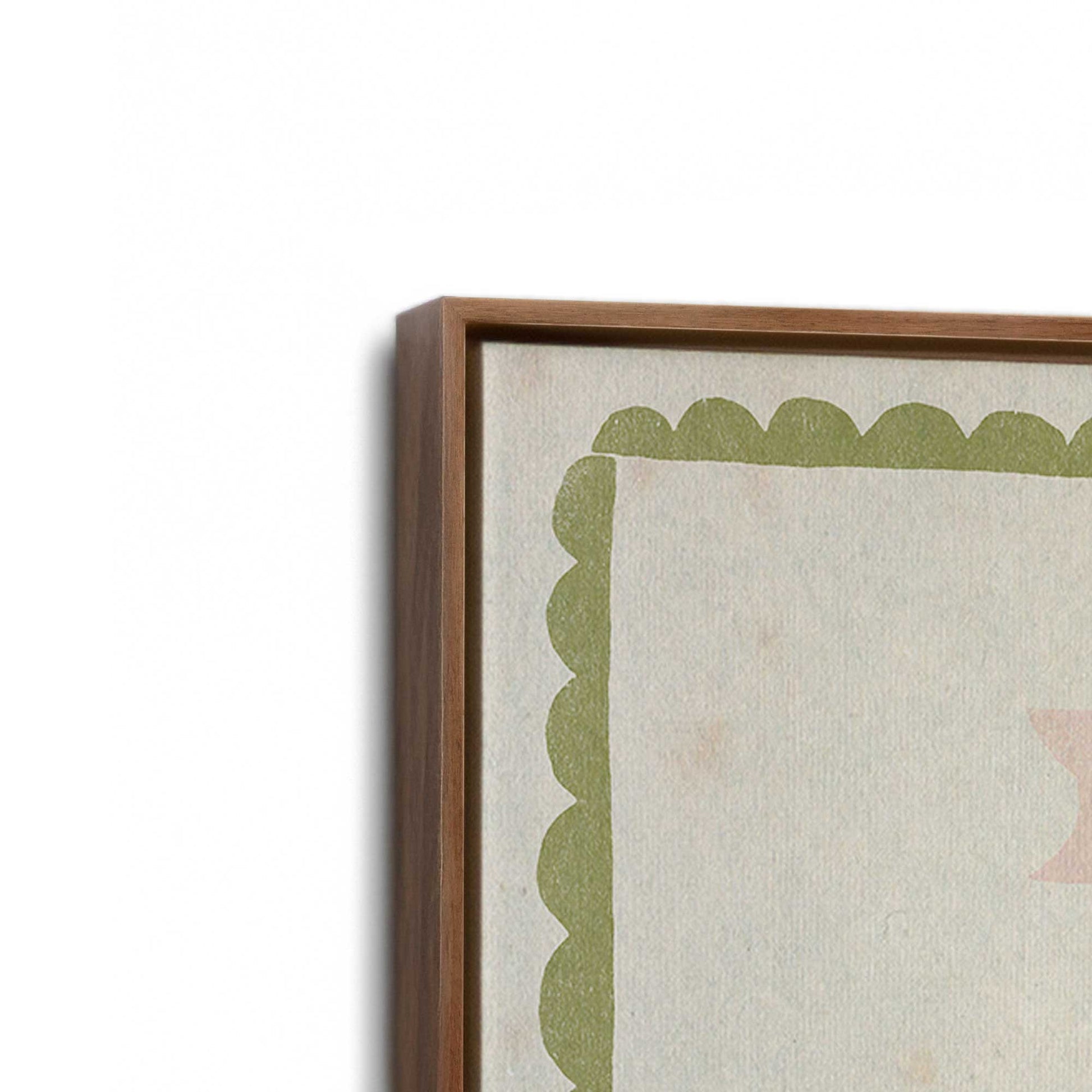 [Color:Walnut], Picture of the corner of the art
