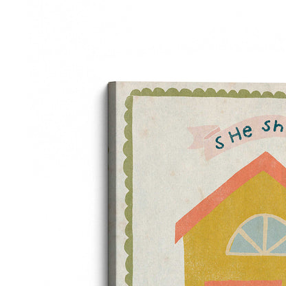 [Color:Stretched Canvas], Picture of the corner of the art