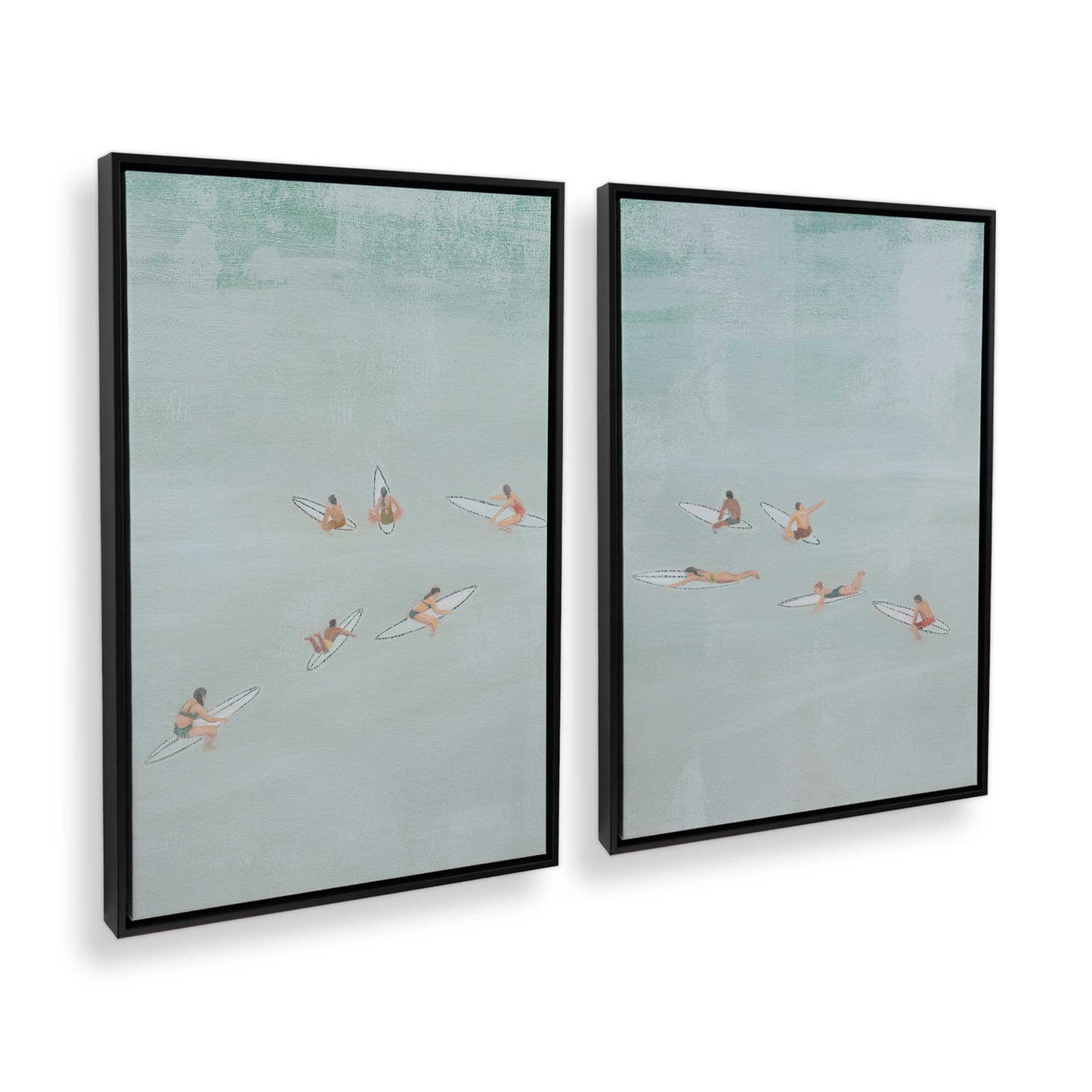 [Color:Satin Black], Picture of art in a Satin Black frame at an angle