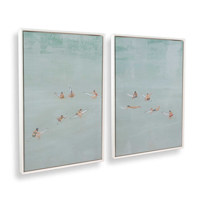 [Color:Opaque White], Picture of art in a White frame at an angle