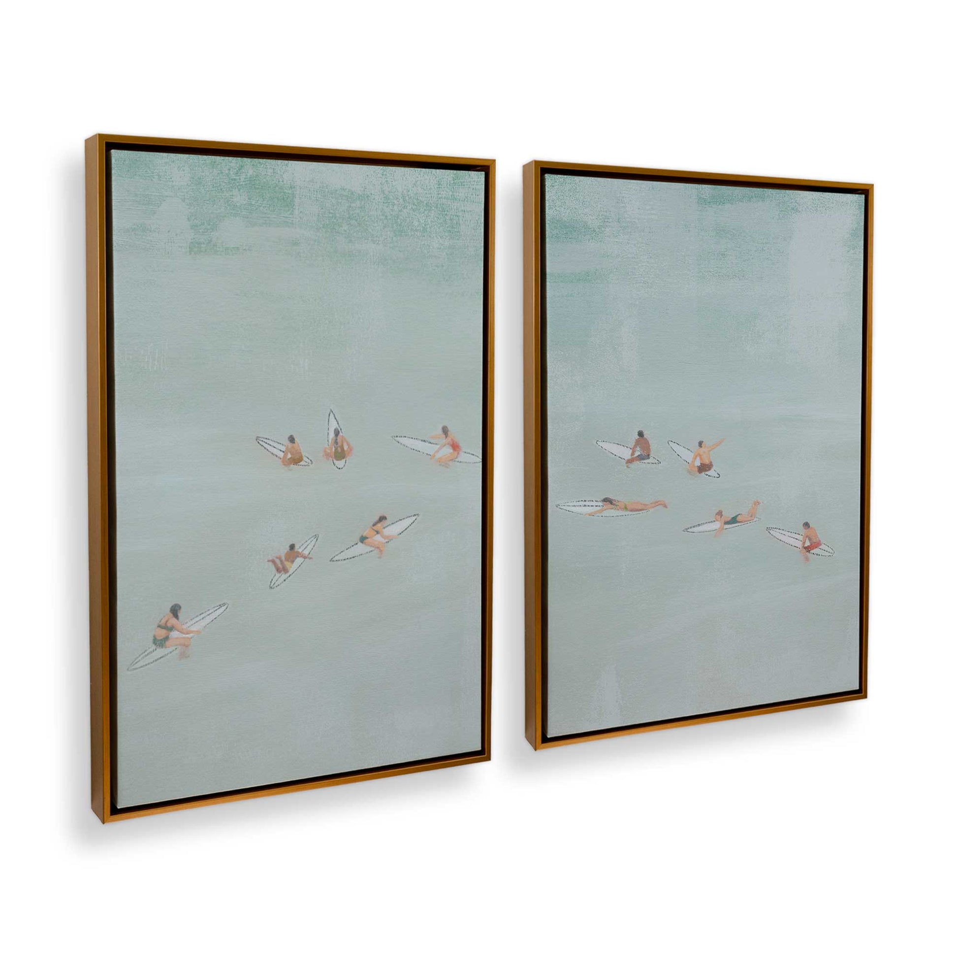 [Color:Polished Gold], Picture of art in a Polished Gold frame at an angle