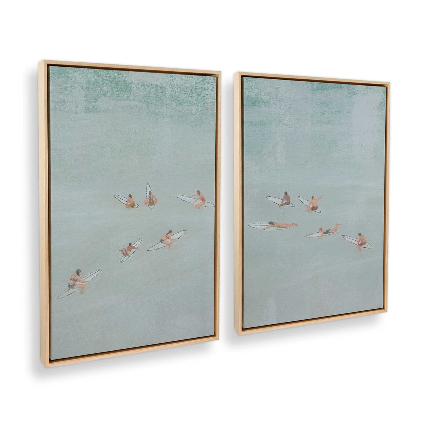 [Color:American Maple], Picture of art in a American Maple frame at an angle