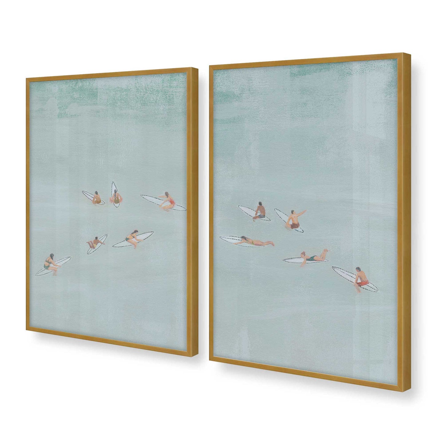 [Color:Polished Gold], Picture of art in a Polished Gold frame at an angle