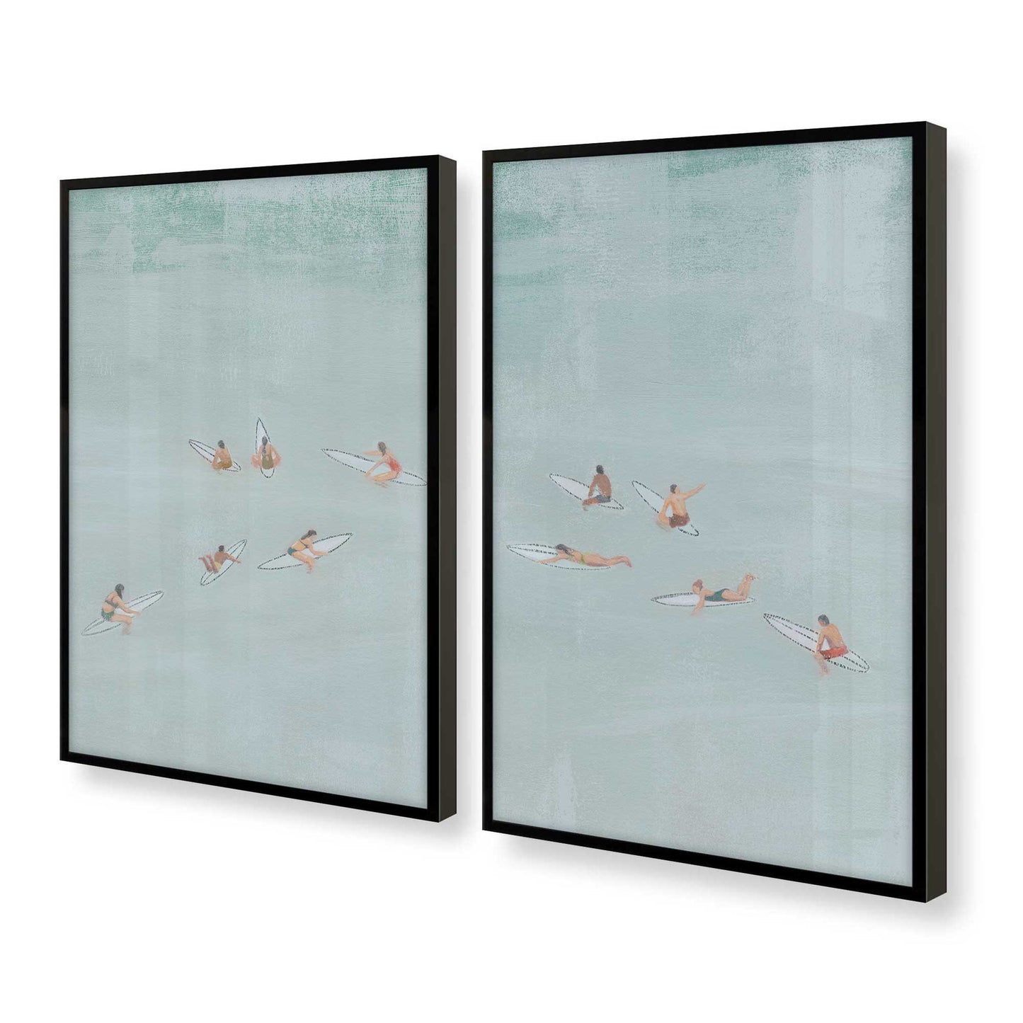 [Color:Satin Black], Picture of art in a Satin Black frame at an angle
