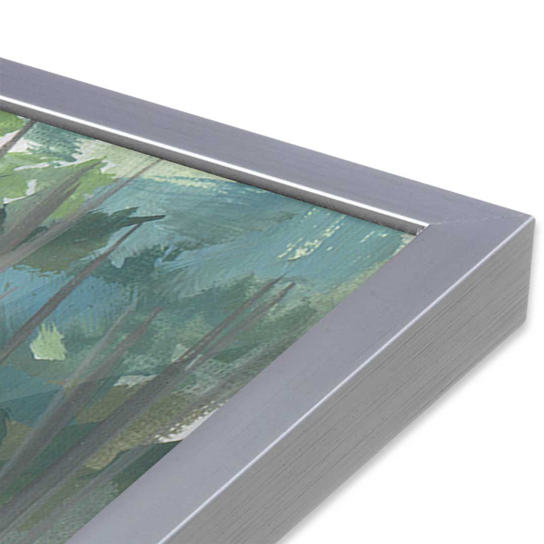 [Color:Polished Chrome], Picture of art in a Polished Chrome frame of the corner