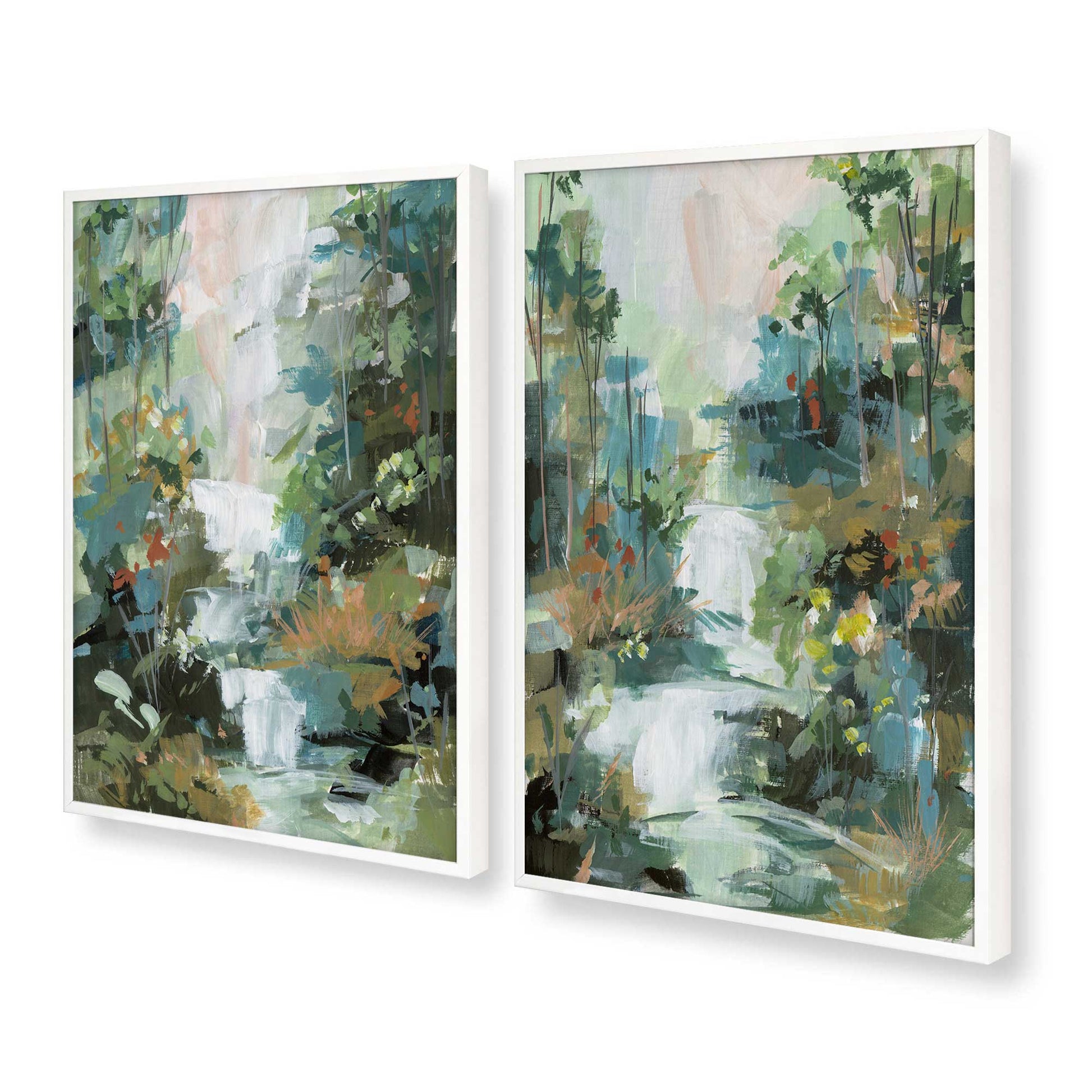 [Color:Opaque White], Picture of art in a Opaque White frame at an angle