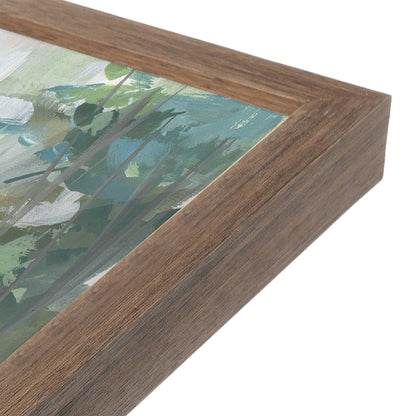 [Color:Walnut], Picture of art in a Walnut frame of the corner