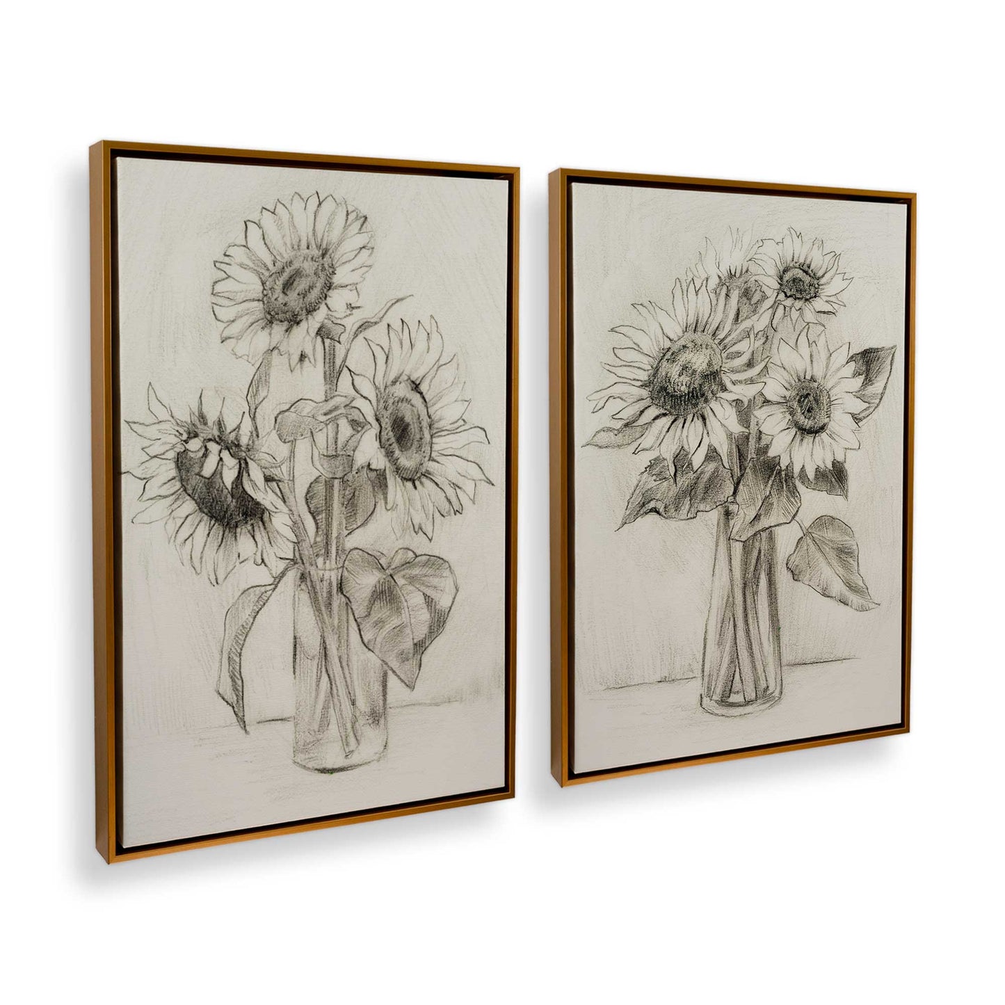 [Color:Polished Gold], Picture of art in a Polished Gold frame at an angle